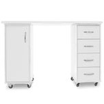 Bureau 2027 blanc deux caissons