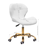 Tabouret de cosmétologie QS-06G blanc