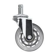 Roll Speed silver press-on stool wheel set of 5 pieces