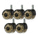Roll Speed Duo press-on stool wheel set of 5 pieces