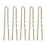 Hairdresser's hair bows E-57 120 pcs. 5.6 cm gold