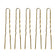 Hairdresser's hair bows E-57 120 pcs. 5.6 cm gold
