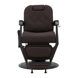 Gabbiano kappersstoel Bruno met zwart frame Bruin