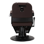 Gabbiano kappersstoel Bruno met zwart frame Bruin