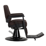 Gabbiano kappersstoel Bruno met zwart frame Bruin