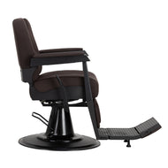 Gabbiano kappersstoel Bruno met zwart frame Bruin