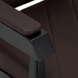 Gabbiano kappersstoel Bruno met zwart frame Bruin