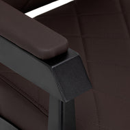 Gabbiano kappersstoel Bruno met zwart frame Bruin
