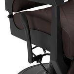 Gabbiano kappersstoel Bruno met zwart frame Bruin