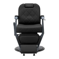 Gabbiano kappersstoel Bruno met grafiet frame Zwart