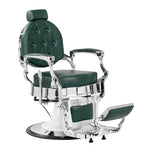 Fauteuil de barbier Gabbiano President vert Chromé