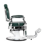 Fauteuil de barbier Gabbiano President vert Chromé