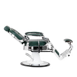 Fauteuil de barbier Gabbiano President vert Chromé