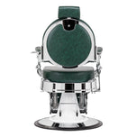 Fauteuil de barbier Gabbiano President vert Chromé