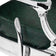 Fauteuil de barbier Gabbiano President vert Chromé