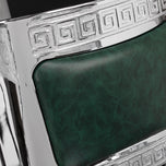 Fauteuil de barbier Gabbiano President vert Chromé