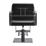 Gabbiano hairdressing chair Porto gray black