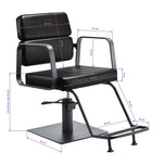 Gabbiano hairdressing chair Porto gray black