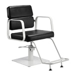 Chaise de coiffure Gabbiano Porto blanc noir