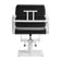 Chaise de coiffure Gabbiano Porto blanc noir
