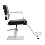 Chaise de coiffure Gabbiano Porto blanc noir