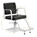 Chaise de coiffure Gabbiano Porto blanc noir