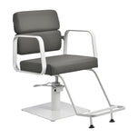 Fauteuil de coiffure Gabbiano Porto blanc gris