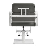 Gabbiano hairdressing chair Porto white gray