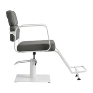 Gabbiano hairdressing chair Porto white gray