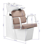 Gabbiano Porto hair wash unit white beige