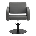 Gabbiano hairdressing chair Sewilla Gray black base