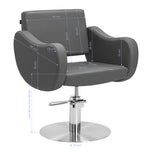 Gabbiano hairdressing chair Sewilla Gray INOX base