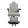 Gabbiano Levi barber chair with black frame gray without stitching at the back
