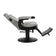 Gabbiano Levi barber chair with black frame gray without stitching at the back