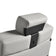 Gabbiano Levi barber chair with black frame gray without stitching at the back