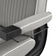 Gabbiano Levi barber chair with black frame gray without stitching at the back