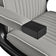 Gabbiano Levi barber chair with black frame gray without stitching at the back