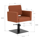 Gabbiano Vitoria hairdressing chair brown