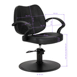 Kappersstoel Hair System Borneo zwart