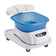 Azzurro shower tray with massager and white trolley