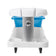Azzurro shower tray with massager and white trolley