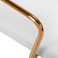 Cosmetic chair QS-OF211G gold light grey
