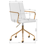 Cosmetic chair QS-OF211G gold light grey