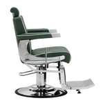 Gabbiano Visionerio Friseurstuhl grün Chromrahmen