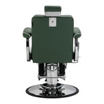 Gabbiano Visionerio Friseurstuhl grün Chromrahmen