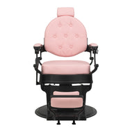 Barber chair Gabbiano President pink with black base