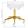 The Gabbiano D054G hairdressing stool gold white