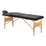 BALANCE wooden folding massage table 2 segment 190x70 black