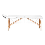 BALANCE wooden folding massage table 2 segment 190x70 white