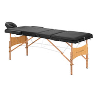 BALANCE wooden folding massage table 3 segment 190x70 black